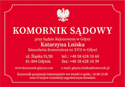 Komornik Sądowy przy Sądzie Rejonowym w Gdyni
